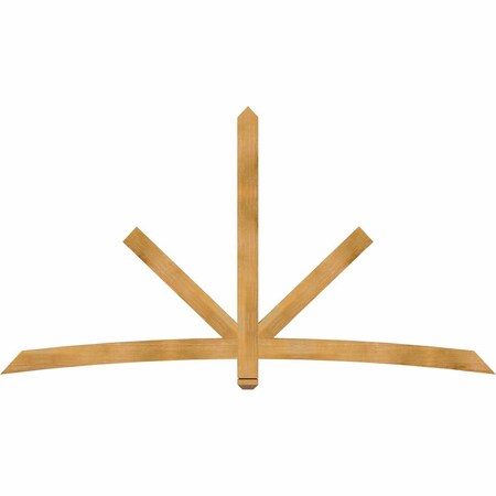 Ekena Millwork Alberta Rough Sawn Timber Gable Bracket, Western Red Cedar, 96"W x 52"H x 2"D x 4"F, 13/12 Pitch GBW096X52X0204ALB00RWR